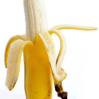 Banana (partially peeled)
