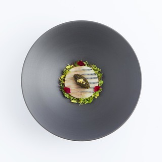 Mackerel hausfrauenart with osseitra caviar