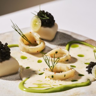 6. fennel  sea cucumbers  and iodized sauce with beluga caviar 2