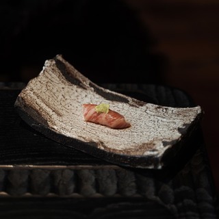 Otoro tuna   a5 sirloin   wasabi (photographer joshua m greenwood)