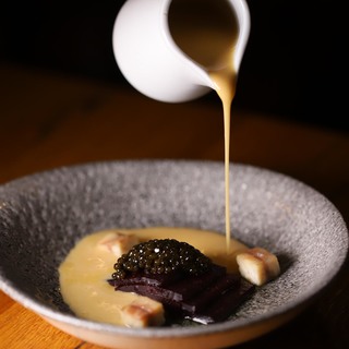 5. roasted beetroot with smoked eel and beurre blanc