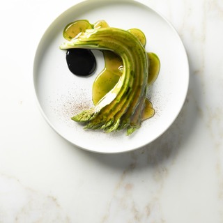 Asperge verte  feuille de figuier  seiche (c) matteo carassale